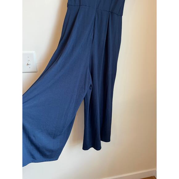Mi Ami for Francesca’s Tie‎ Front Navy Blue Jumpsuit Women’s Size Medium NWT - Picture 5 of 6